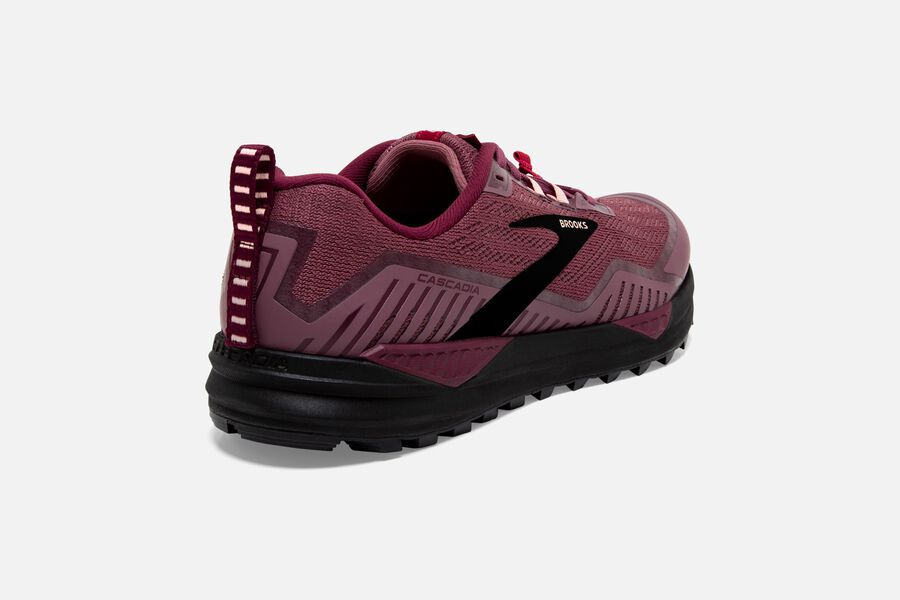 Brooks Cascadia 15 Trail Running Shoes Womens - Burgundy - WEACB-9274